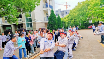 迎亚运、庆“五一”今年会职工拔河比赛